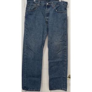 Levi’s 501xx Straight Fit Button Fly Faded Blue Jeans Men’s Size 34x29
